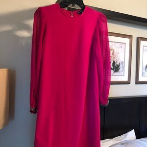 Hot pink A-line dress